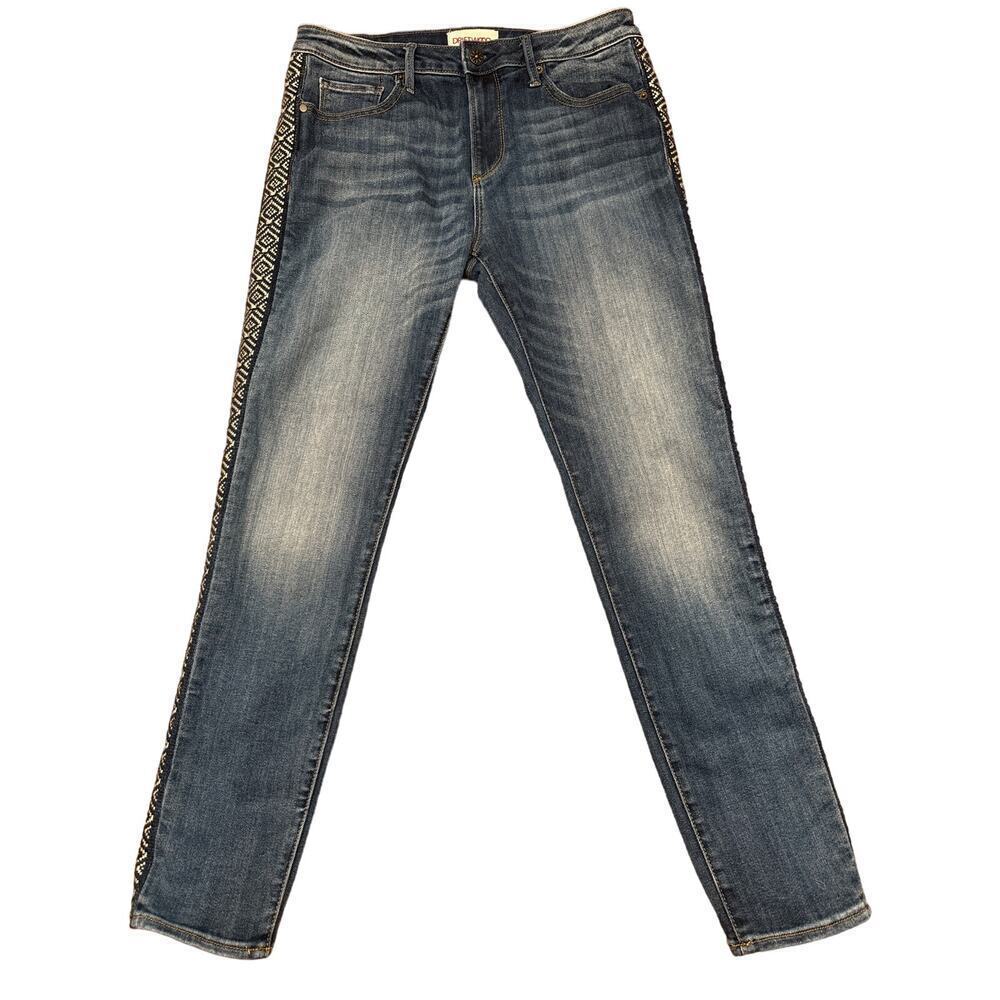 Driftwood Jackie High Rise Side Stripe Skinny Jeans Size 28
